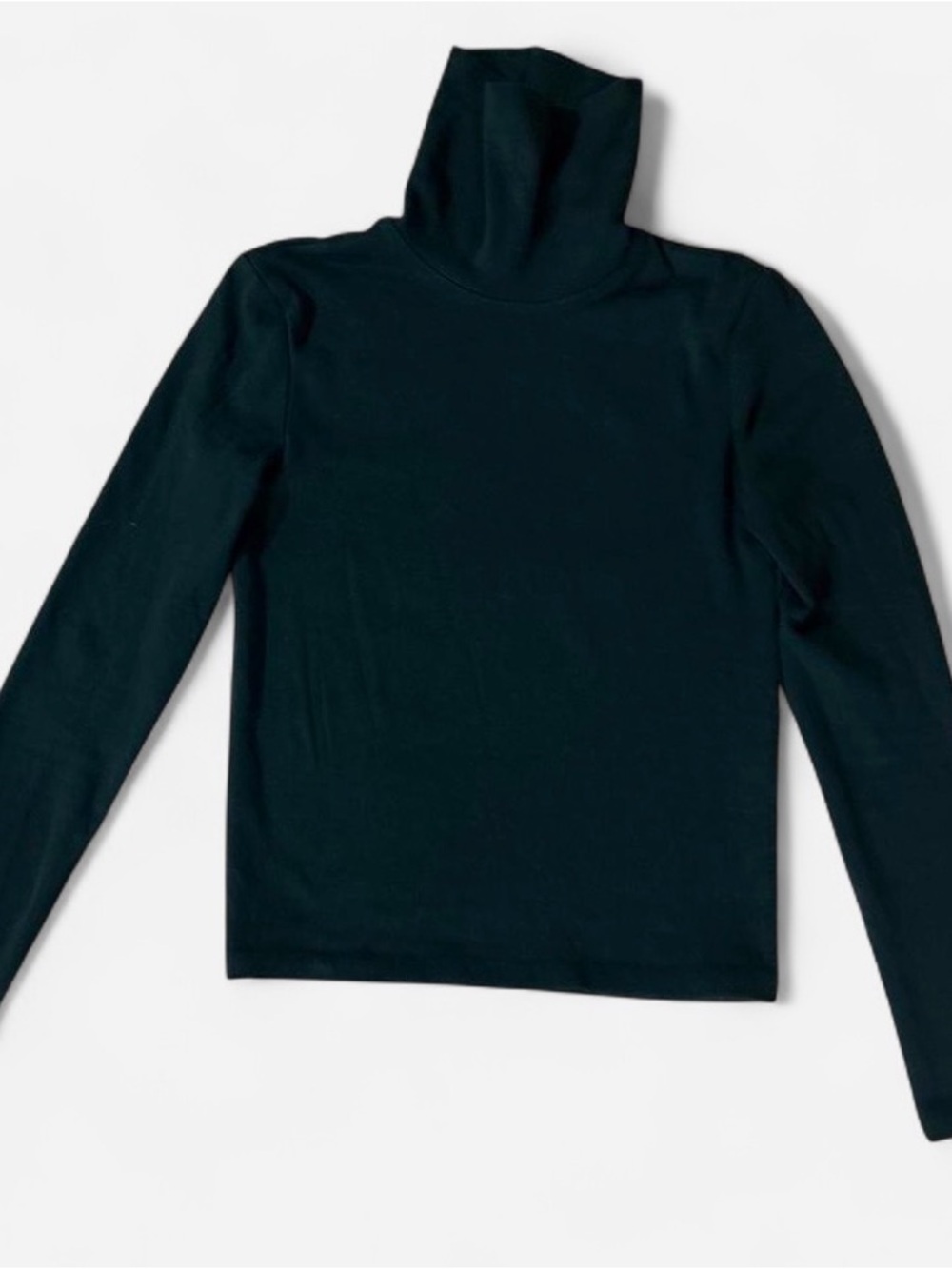 Zara Dark Green Long-Sleeve Turtleneck Sweater